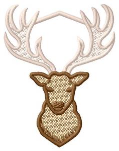 Picture of Deer Head Ornament Machine Embroidery Design