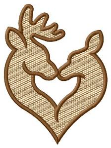 Picture of Deer Kiss Machine Embroidery Design