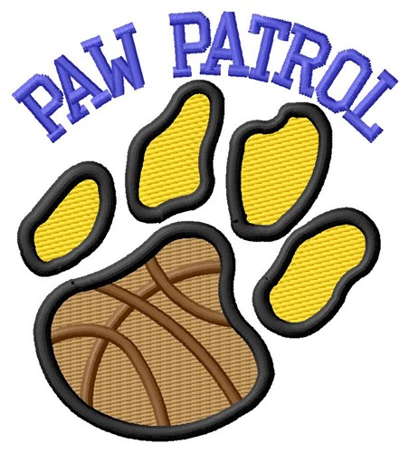 Cat Patrol Basketball Machine Embroidery Design