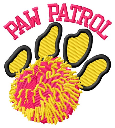 Cat Patrol Cheer Machine Embroidery Design