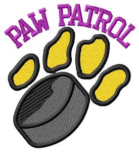 Picture of Cat Patrol Hockey Machine Embroidery Design