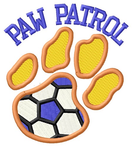 Cat Patrol Soccer Machine Embroidery Design