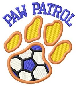 Picture of Cat Patrol Soccer Machine Embroidery Design