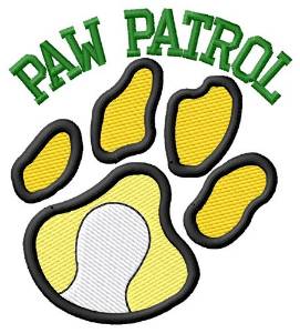 Picture of Cat Patrol Tennis Machine Embroidery Design
