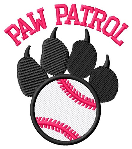 Dog Patrol Baseball Machine Embroidery Design