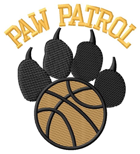 Dog Patrol Basketball Machine Embroidery Design