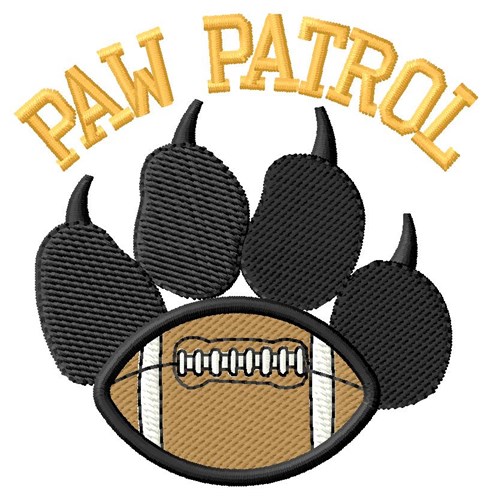 Dog Patrol Football Machine Embroidery Design