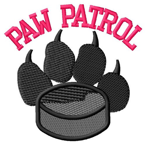 Dog Patrol Hockey Machine Embroidery Design