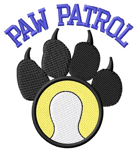 Dog Patrol Tennis Machine Embroidery Design