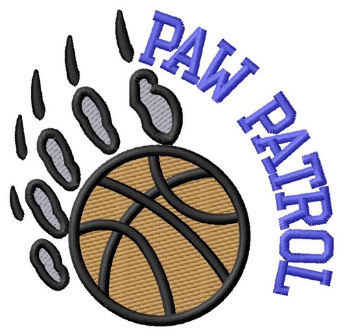 Bear Patrol Basketball Machine Embroidery Design