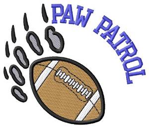 Picture of Bear Patrol Football Machine Embroidery Design