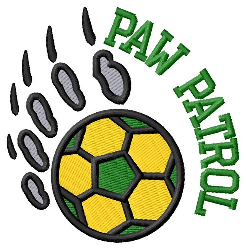 Bear Patrol Soccer Machine Embroidery Design