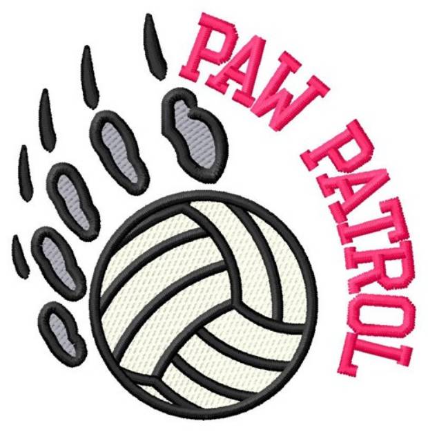 Picture of Bear Patrol Volleyball Machine Embroidery Design