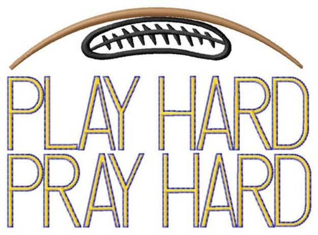 Picture of Play Hard Football Machine Embroidery Design