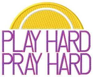 Picture of Play Hard Tennis Machine Embroidery Design