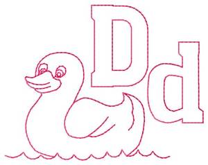 Picture of Duck D Machine Embroidery Design