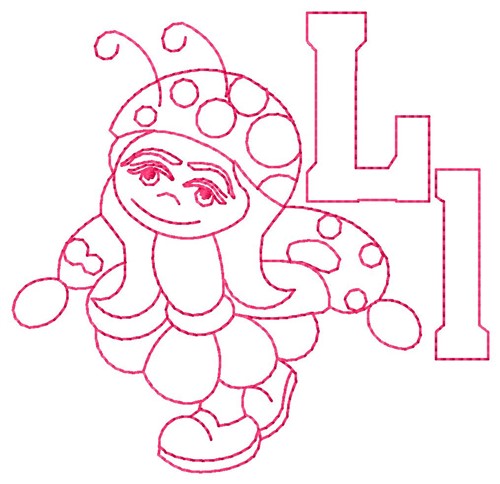 Ladybug L Machine Embroidery Design