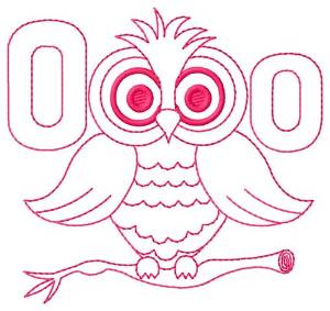 Picture of Owl O Machine Embroidery Design