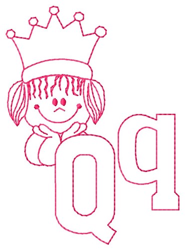 Queen Q Machine Embroidery Design
