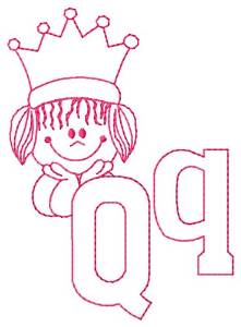 Picture of Queen Q Machine Embroidery Design