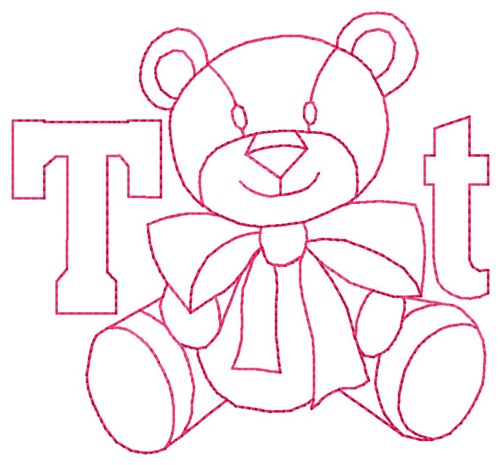 Teddy Bear T Machine Embroidery Design