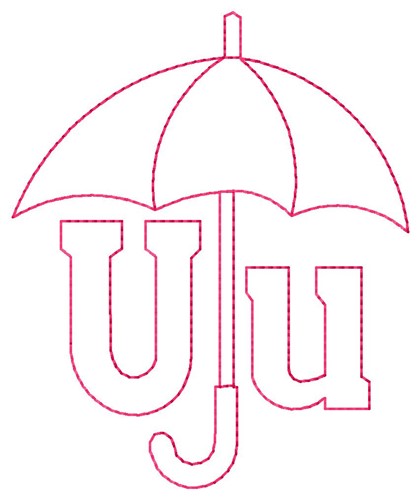 Umbrella U Machine Embroidery Design