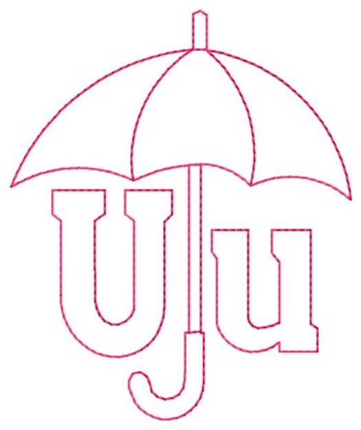 Picture of Umbrella U Machine Embroidery Design