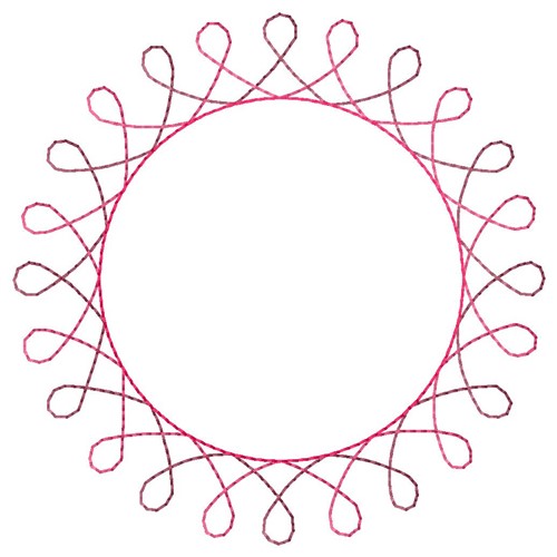 Circular Spirograph Machine Embroidery Design