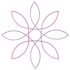Picture of Floral Spirograph Machine Embroidery Design