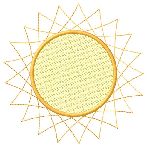 Spirograph Sun Machine Embroidery Design