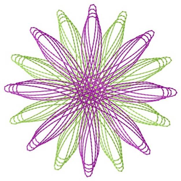 Picture of Floral Spirograph Machine Embroidery Design