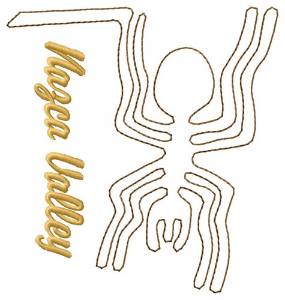 Picture of Spider Nazca Lines Machine Embroidery Design