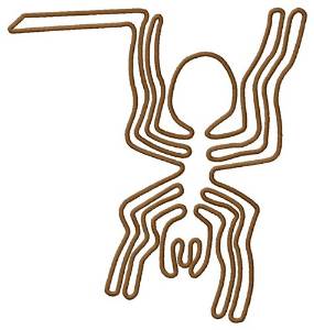 Picture of Nazca Lines Spider Machine Embroidery Design