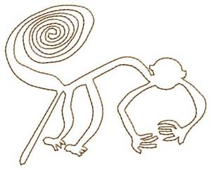 Picture of Nazca Lines Monkey Machine Embroidery Design
