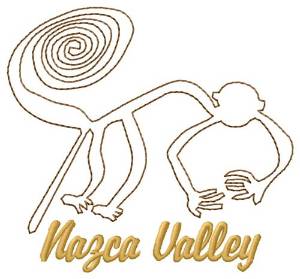 Picture of Nazca Lines Valley Monkey Machine Embroidery Design