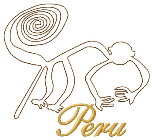 Peru Nazca Lines Machine Embroidery Design