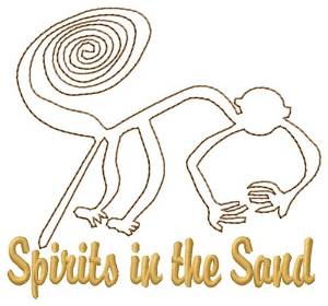 Picture of Nazca Lines Monkey Spirits Machine Embroidery Design
