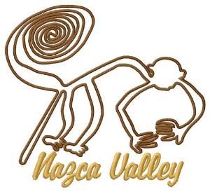 Picture of Monkey Nazca Lines Valley Machine Embroidery Design