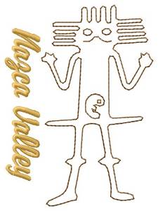 Picture of Nazca Lines Valley Astronaut Machine Embroidery Design
