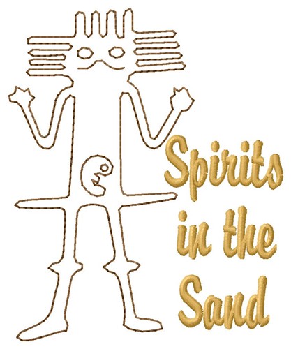 Nazca Lines Astronaut Spirits Machine Embroidery Design