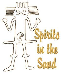 Picture of Nazca Lines Astronaut Spirits Machine Embroidery Design