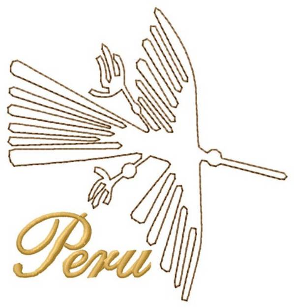Picture of Peru Nazca Lines Condor Machine Embroidery Design
