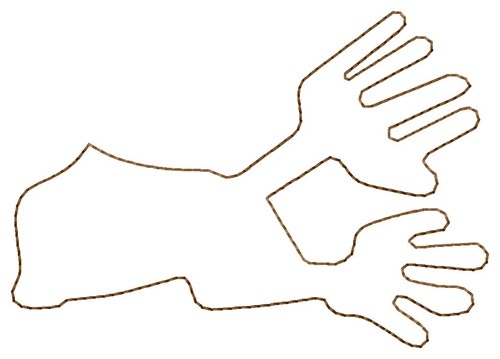 Nazca Lines Hands Machine Embroidery Design