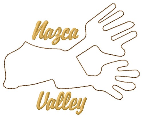 Nazca Lines Valley Hands Machine Embroidery Design