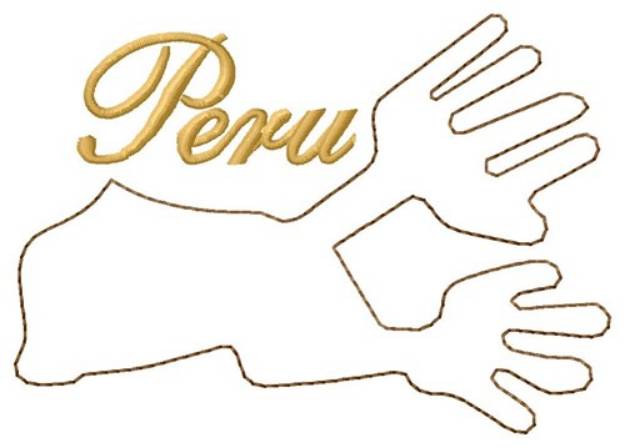 Picture of Peru Nazca Lines Hands Machine Embroidery Design