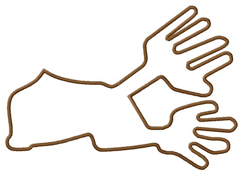 Hands Nazca Lines Machine Embroidery Design
