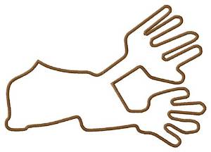 Picture of Hands Nazca Lines Machine Embroidery Design