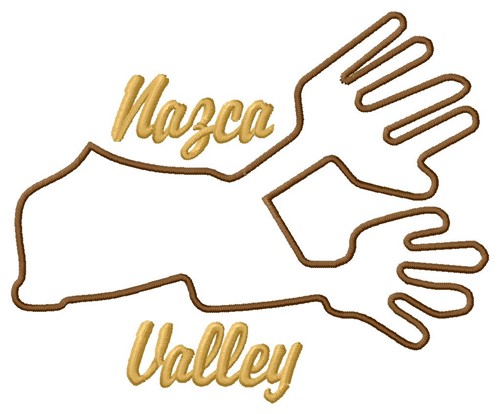 Nazca Lines Valley Hand Machine Embroidery Design