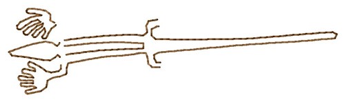 Lizard Nazca Lines Machine Embroidery Design