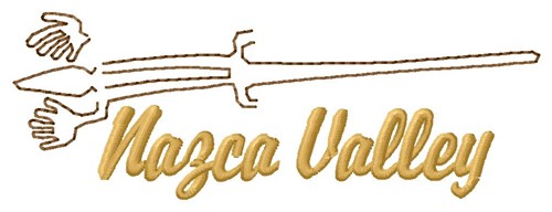 Nazca Lines Valley Lizard Machine Embroidery Design